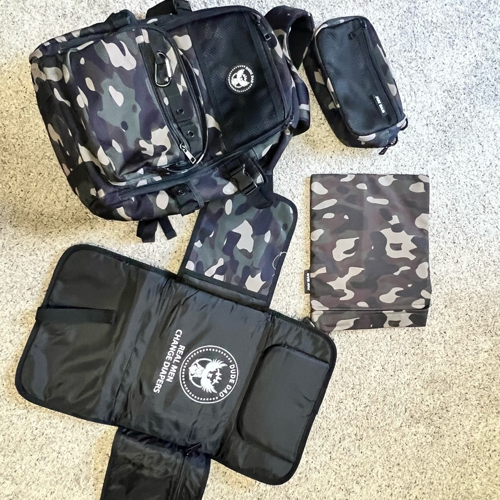 Camouflage Baby Diaper Bag Backpack with Changing Pad